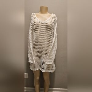 Unlisted White Crochet Swim Cover-Up